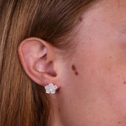 Set in Argento 925 con fiore e zircone