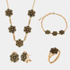 Set in Argento 925 fiori in stile antico