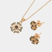 Set in Argento 925 fiore in stile antico