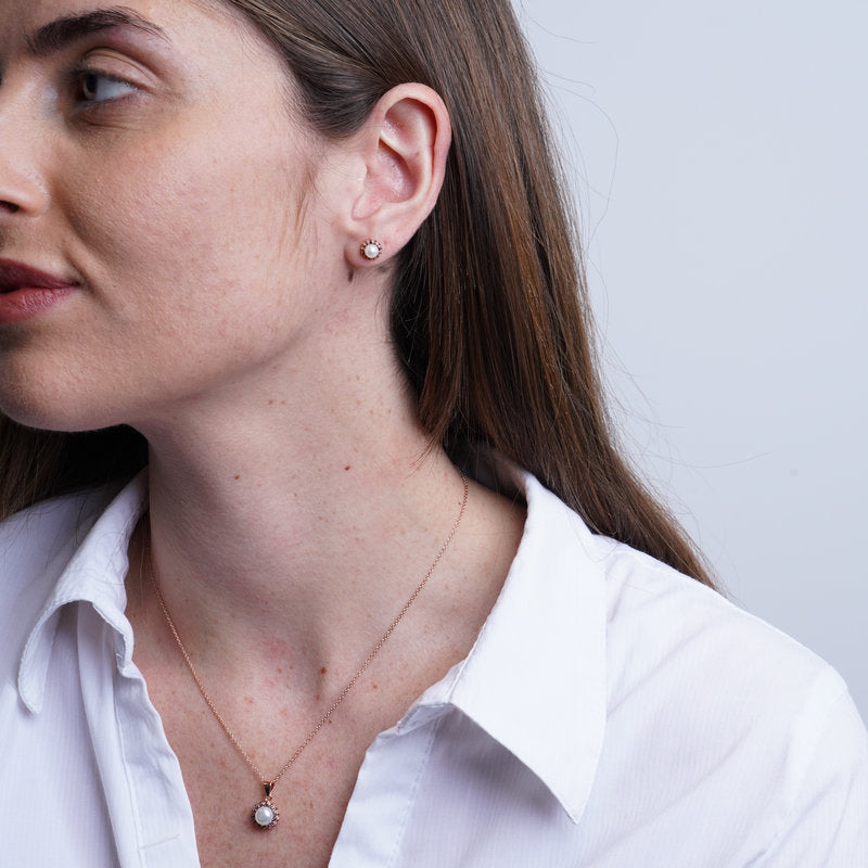 Set in Argento 925 in stile antico con perla Collezione Novecento - BYSIMON gioielli