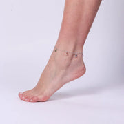 Cavigliera in Argento con cristalli pendenti colorati