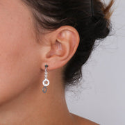 925 Silver dangling earrings with charms