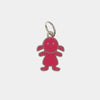 Ciondolo in Argento 925 a forma di bambina con smalto rosa
