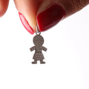 Ciondolo in Argento 925 a forma di mamma con zirconi bianchi