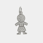 Ciondolo in Argento 925 a forma di mamma con zirconi bianchi BYS - gioiello BySimon