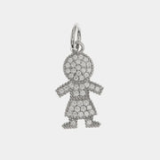 Ciondolo in Argento 925 a forma di mamma con zirconi bianchi