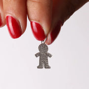 Ciondolo in Argento 925 a forma di papà con zirconi bianchi