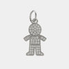 Ciondolo in Argento 925 a forma di papà con zirconi bianchi