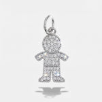 Ciondolo in Argento 925 a forma di papà con zirconi bianchi BYS - gioiello BySimon