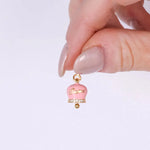 Ciondolo in Argento 925 campanella con scritta capri rosa