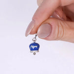 Ciondolo in Argento 925 campanella scritta capri blu