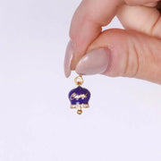 Ciondolo in Argento 925 campanella con scritta capri prugna