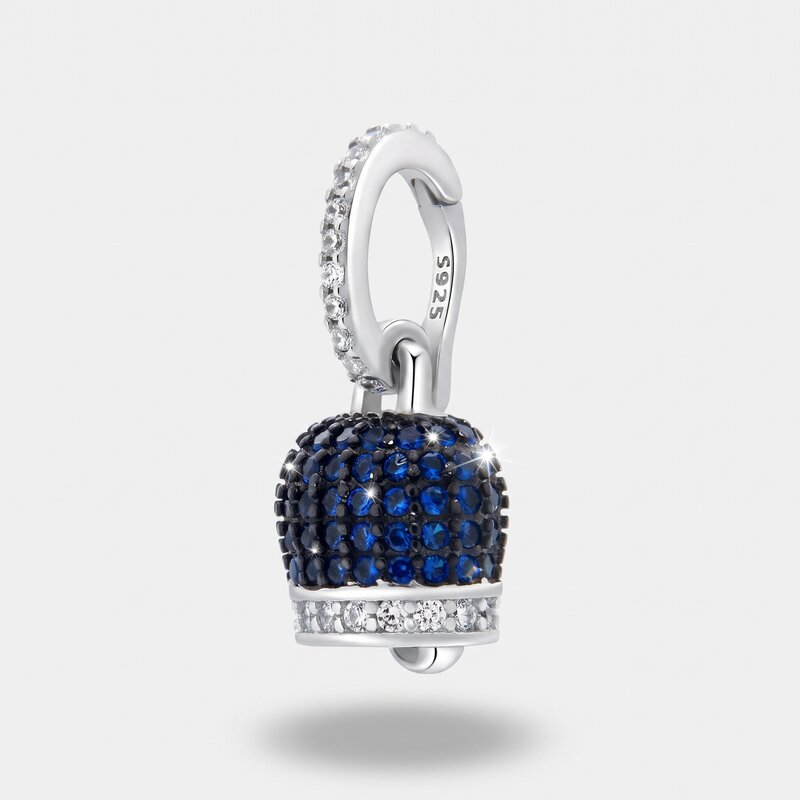 Ciondolo in Argento 925 con campanella blu