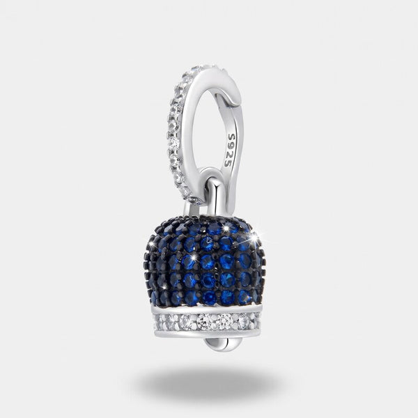 Ciondolo in Argento 925 con campanella blu