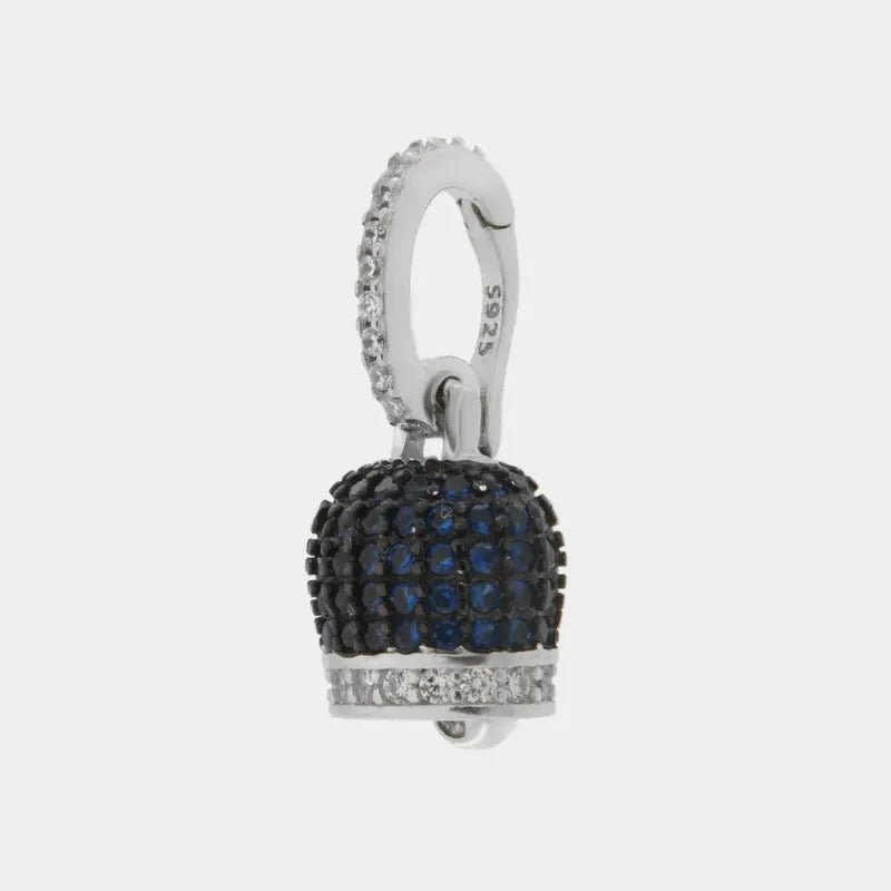 Ciondolo in Argento 925 con campanella blu
