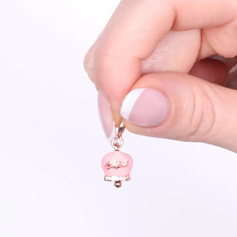 Ciondolo in Argento 925 campanella con scritta capri rosa