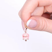 Ciondolo in Argento 925 campanella con scritta capri rosa