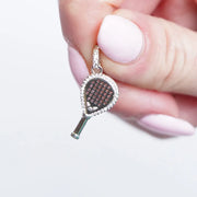 Ciondolo in Argento 925 racchetta tennis