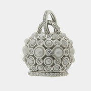 Ciondolo in Argento 925  campanella con perle e zirconi