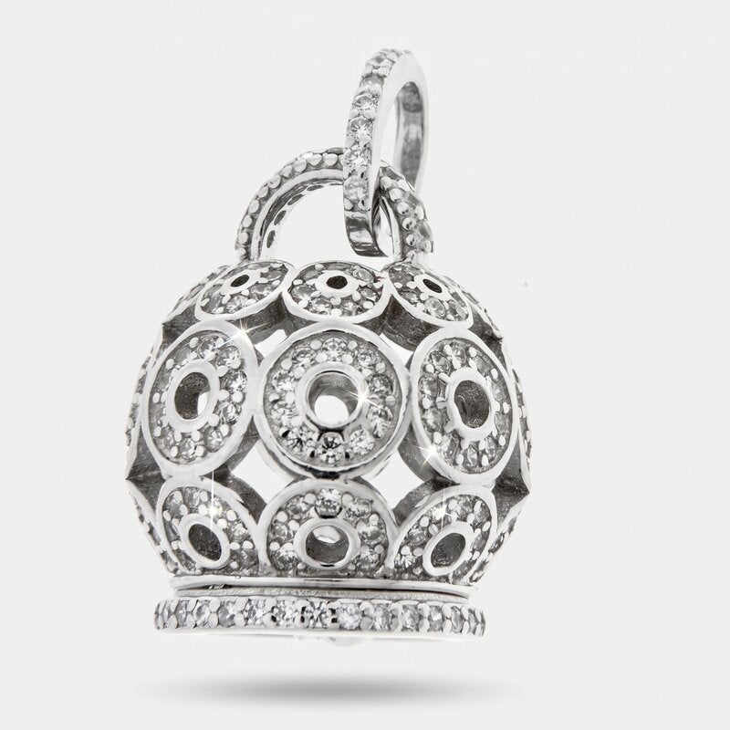 Ciondolo in Argento 925 con campanella zirconata