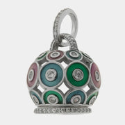 Ciondolo in Argento 925 con campanella e smalti colorati