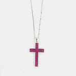 Collana in Argento 925 con pendente croce zirconata