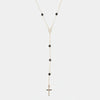 Collana in Argento 925 rosario a perline nere.