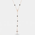 Collana in Argento 925 rosario a perline nere. - BYSIMON gioielli