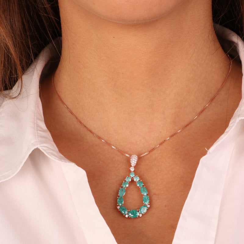 Collana Tuscany Silver In Argento 925 Con Pendente A Fiore E Zircone Cubico | Regolabile 39,5-42 Cm | Ipoallergenica In Confezione Regalo