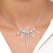 Collana in Argento 925 con pendenti zirconati