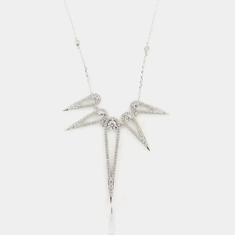 Collana in Argento 925 con pendenti zirconati