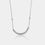 Collana in Argento 925 con mezza luna zirconata