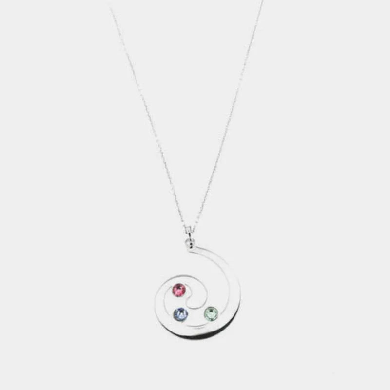 Collana in Argento 925  con cristalli multicolore