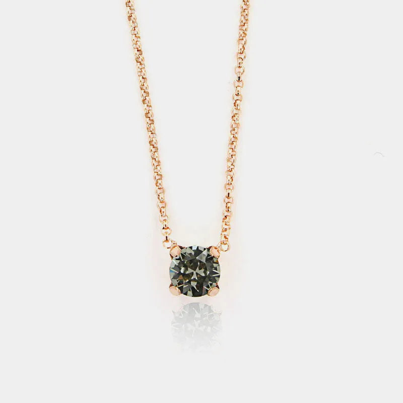 Collana in Argento 925 con cristallo centrale