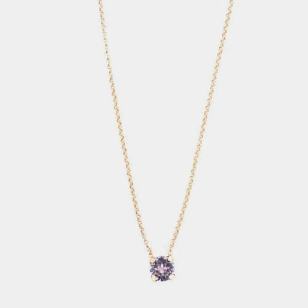 Collana in Argento 925 con punto luce viola centrale