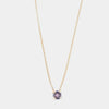 Collana in Argento 925 con punto luce viola centrale