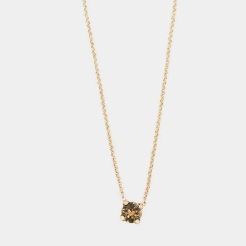 Collana in Argento 925 con punto luce colorato centrale