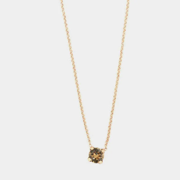 Collana in Argento 925 con punto luce colorato centrale