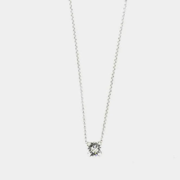 Collana in Argento 925 con punto luce bianco centrale BYSIMON - gioiello BySimon