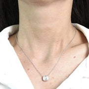 Collana in Argento 925 con punto luce colorato centrale