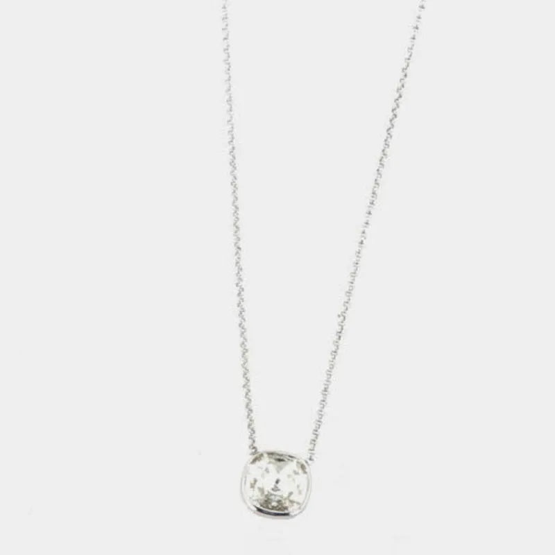 Collana in Argento 925 con punto luce colorato centrale