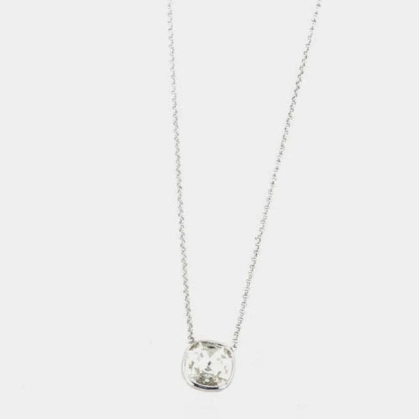 Collana in Argento 925 con punto luce colorato centrale