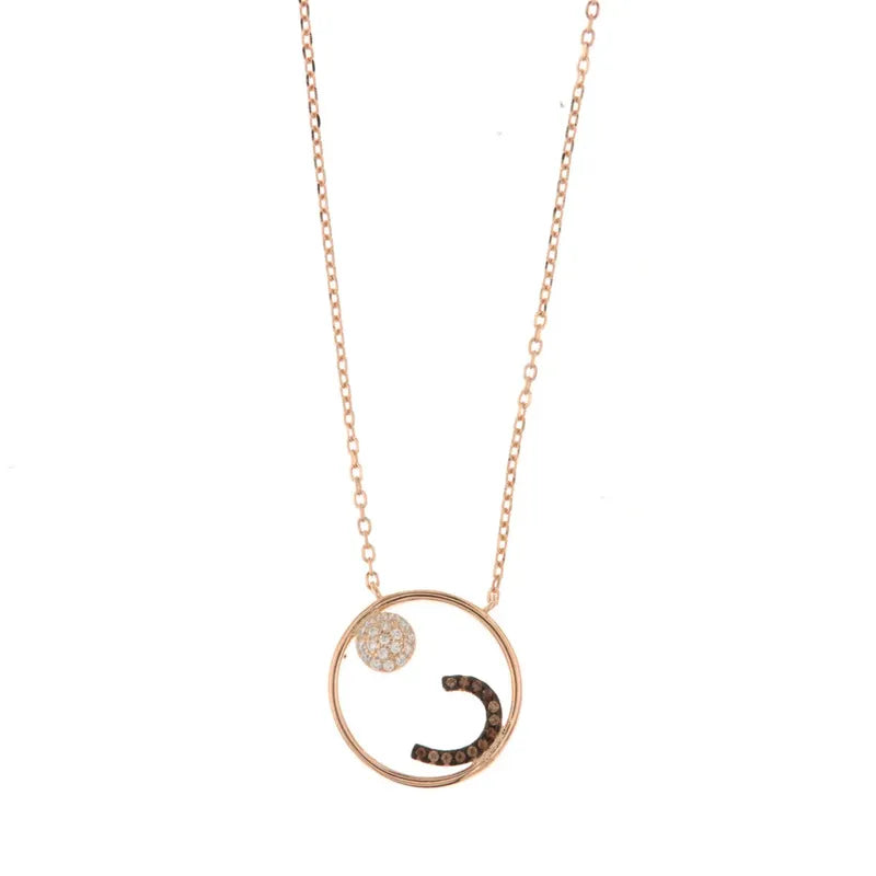 Collana in Argento 925  con pendente zirconato