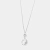 Collana in Argento 925 doppio punto luce con cristalli bianchi pendenti