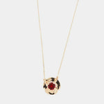Collana in Argento 925 pendente con cristalli colorati, su piastra martellata