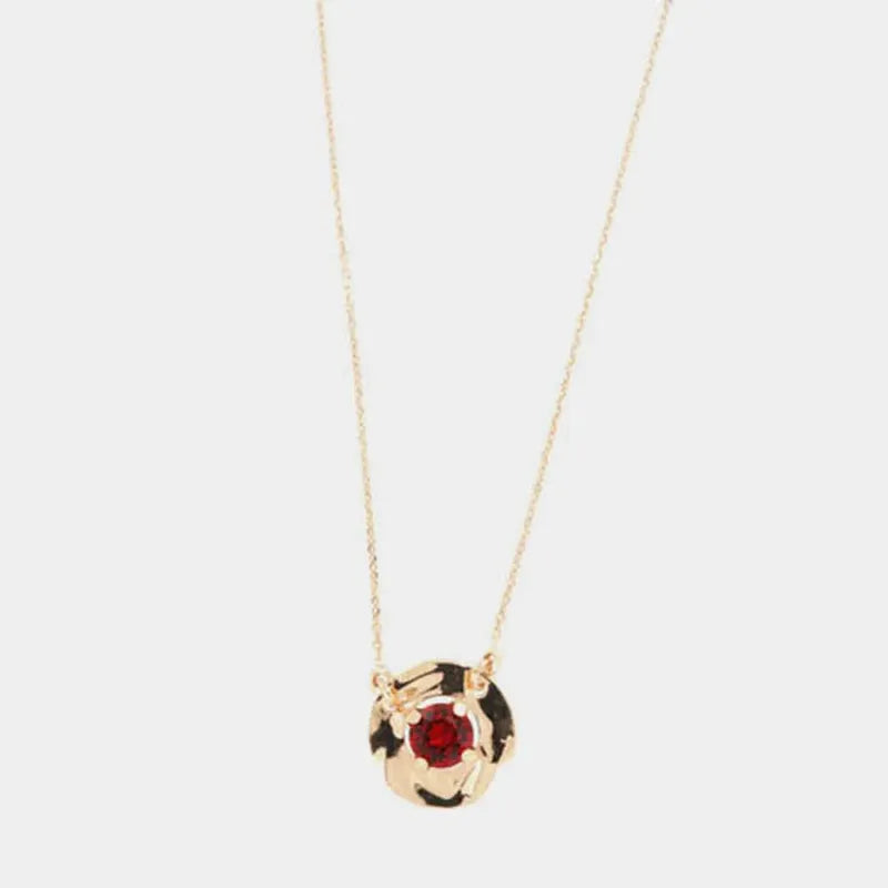 Collana in Argento 925 pendente con cristalli colorati, su piastra martellata