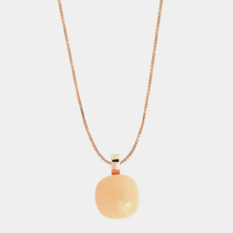 Collana in Argento 925 con pendente in pasta di corallo