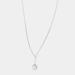 Collana in Argento 925 con punto luce pendente impreziosito da cristalli bianchi - BYSIMON gioielli
