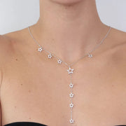 Collana in Argento 925   con stelle e zirconi