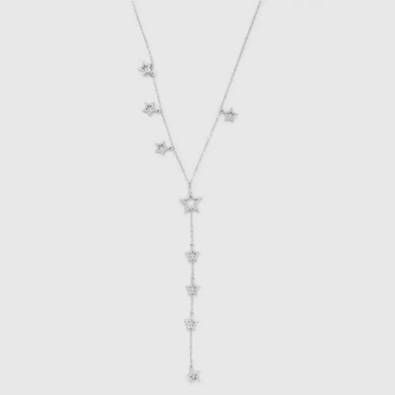 Collana in Argento 925   con stelle e zirconi